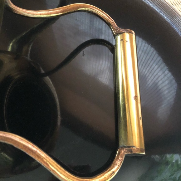 POT BELLY KETTLE ETCHED BRASS TODDY KETTLE MID CENTURY SHABBY CHIC - Picture 12 of 16